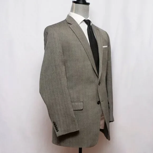 44L‎ Chaps Men's Blazer Jacket Sport Coat Sport Jacket Grey Wool D050297